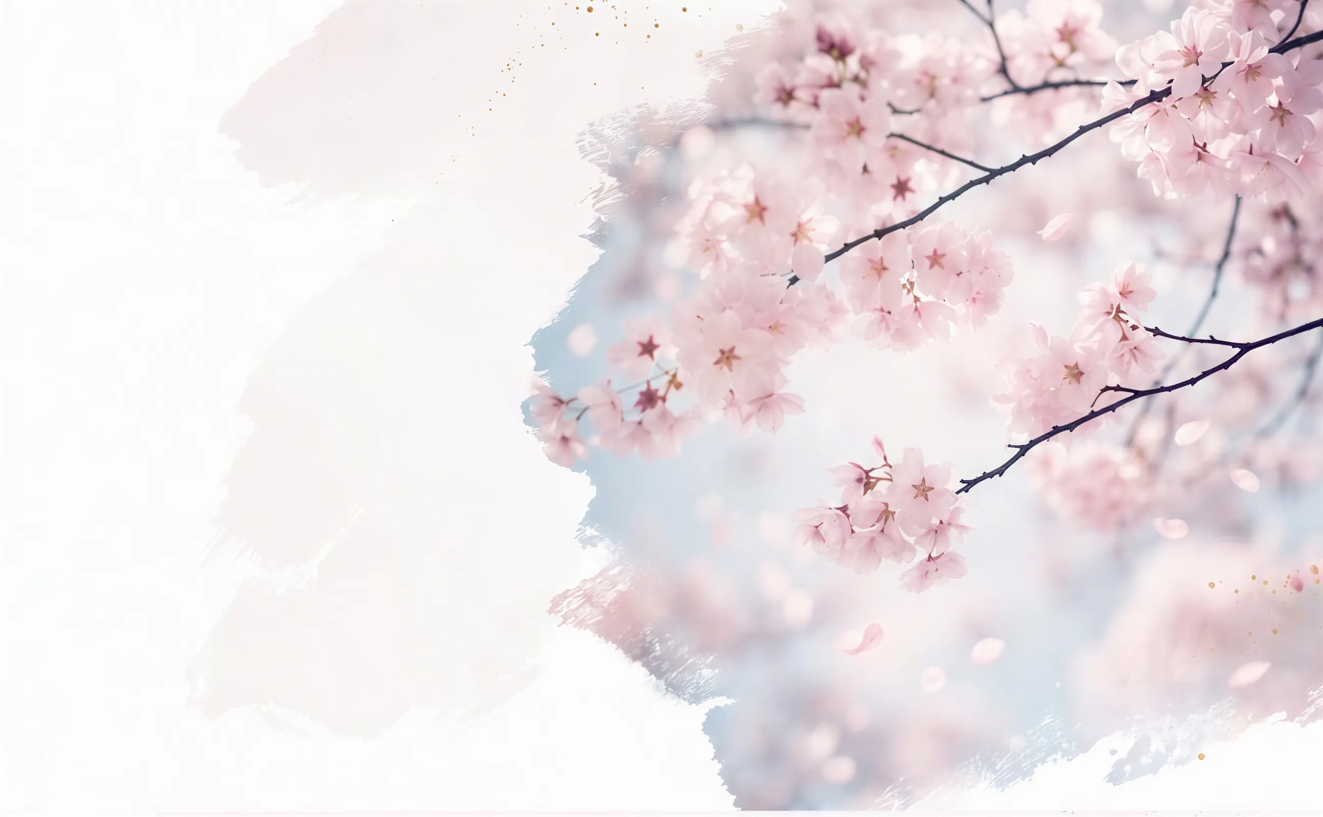 やわらかな光の中で咲く桜